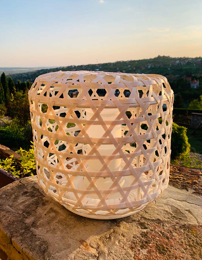 IMG_8916 Prémium Műrattan Kültéri LED Lámpa Bahama fehér S