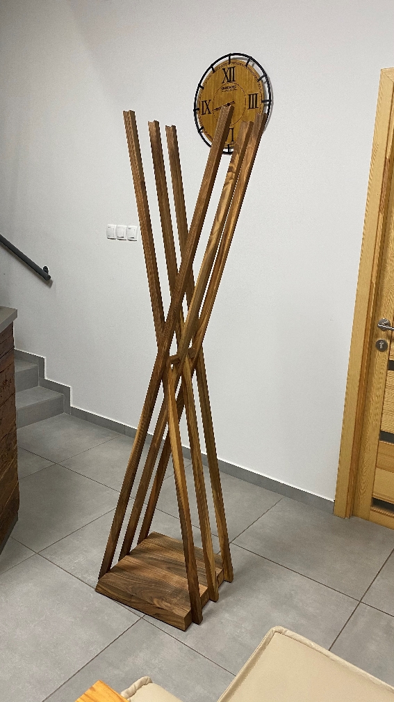 152 ArtMoon nut wood coat rack - Image 9
