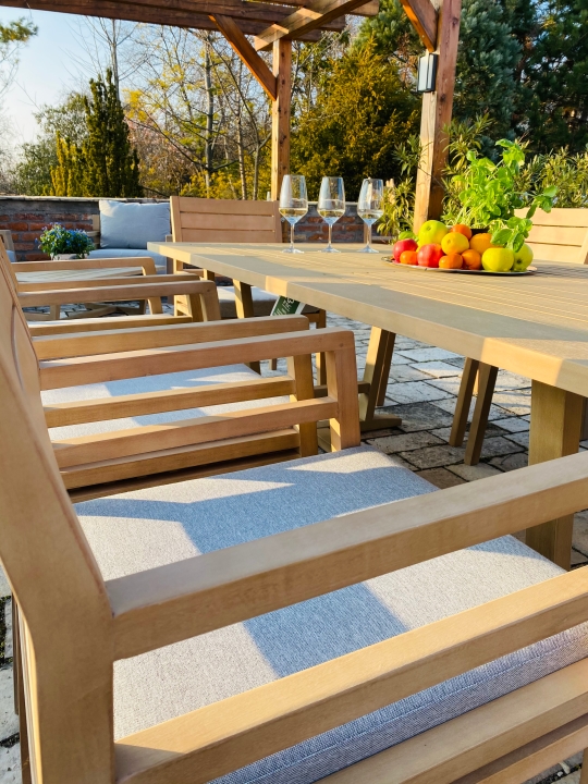 Fajl_025_InPixio Vernazza - Outdoor Wooden Dining Set - 7 pcs garden set - Image 7