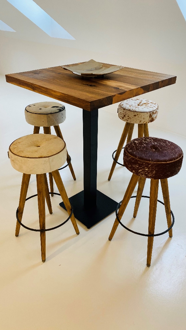 682 ArtMoon Walnut Wood Bar Table - Image 3