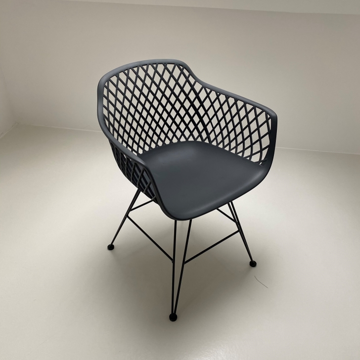 36_InPixio Trinidad dining chair - Gunmetal - Image 12