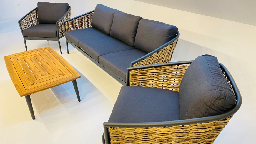 3_InPixio Kenya ALU RATTAN Kerti garnitúra 4 részes MINTADARAB - Image 17