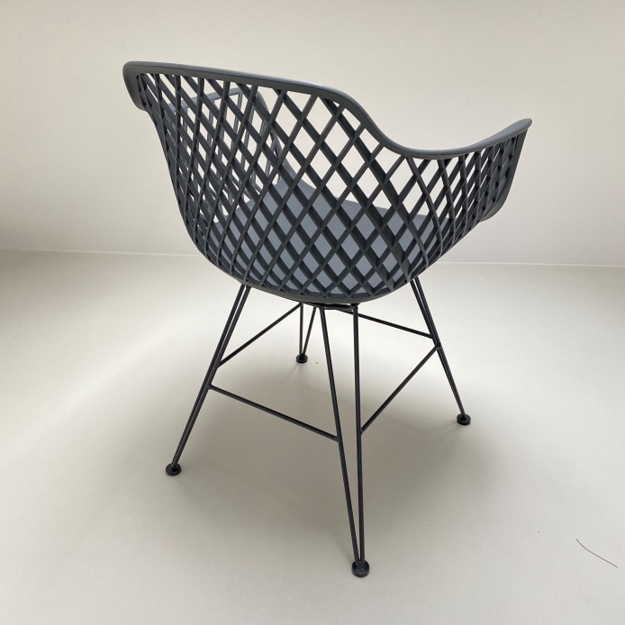 41_InPixio Trinidad dining chair - Gunmetal - Image 2