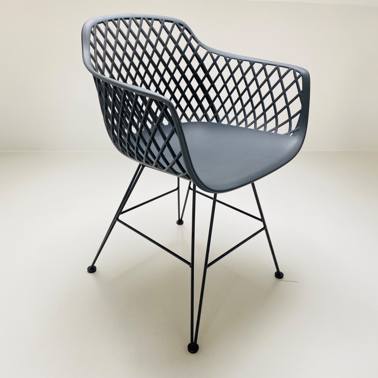 42_InPixio Trinidad dining chair - Gunmetal - Image 10
