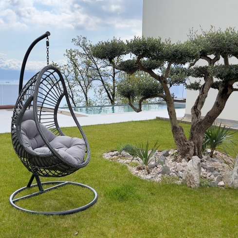 CASA Rattan Függőfotel 2022 ezüstszürke