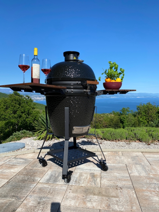 IMG_0733_InPixio GLOBE XL Kamado Grill Kerámia Faszenes BBQ sütő BLACK - Image 4
