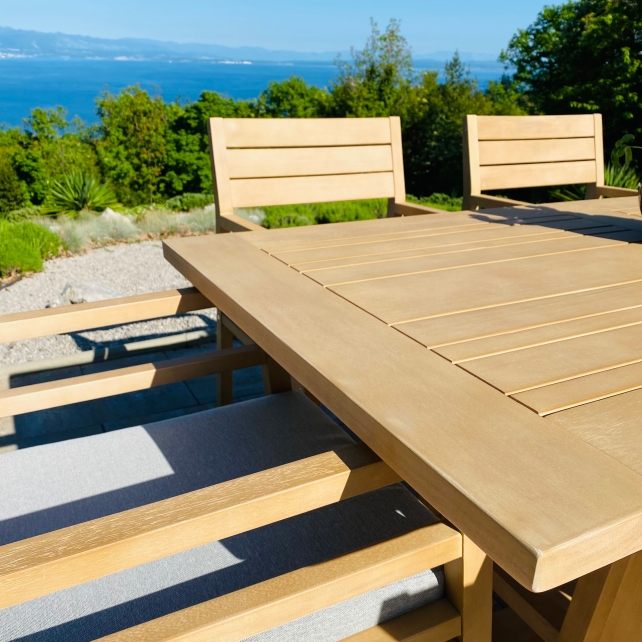 IMG_1164_InPixio Vernazza - Outdoor Wooden Dining Set - 7 pcs garden set - Image 3