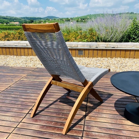 Porto_TEAK_fa_pihenőszék Porto fa kerti fotel TEAK pihenő kerti szék - Image 3
