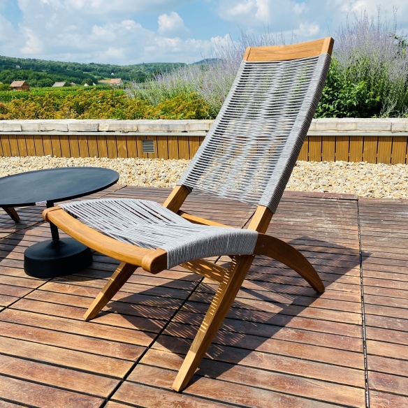 Porto_TEAK_fa_pihenőszék Porto fa kerti fotel TEAK pihenő kerti szék