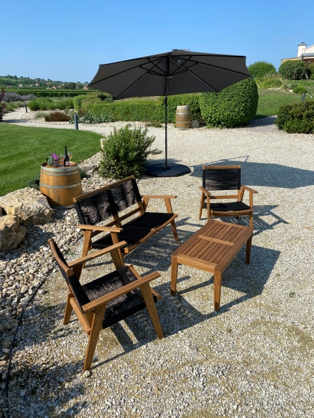 IMG_3837_InPixio Marrakesh Outdoor Wooden Lounge Set - 4 pieces garden furniture - Image 8