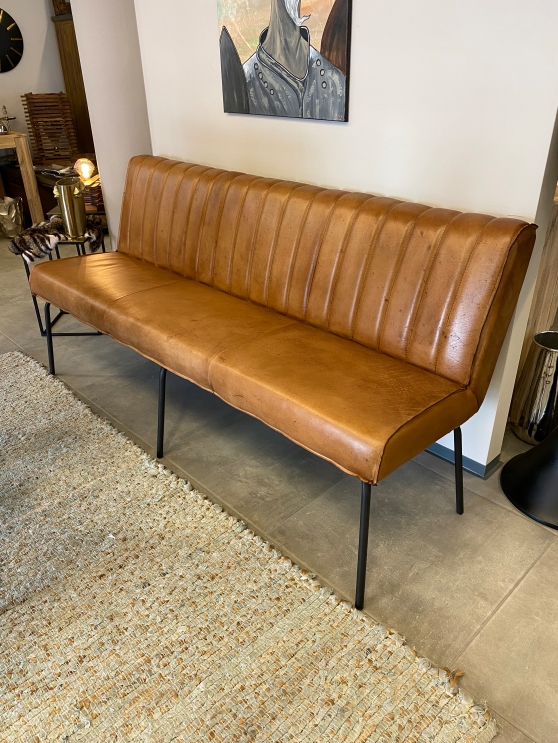 IMG_6242_InPixio Leather bench with metal legs - Image 5