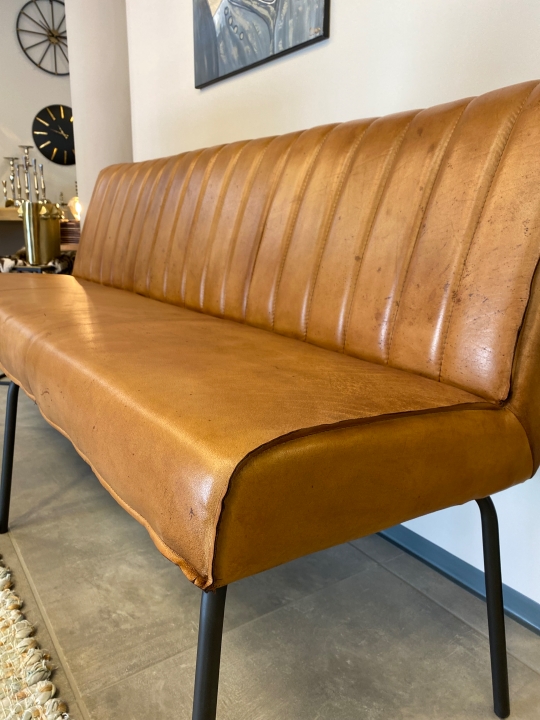 IMG_6244_InPixio Leather bench with metal legs - Image 4