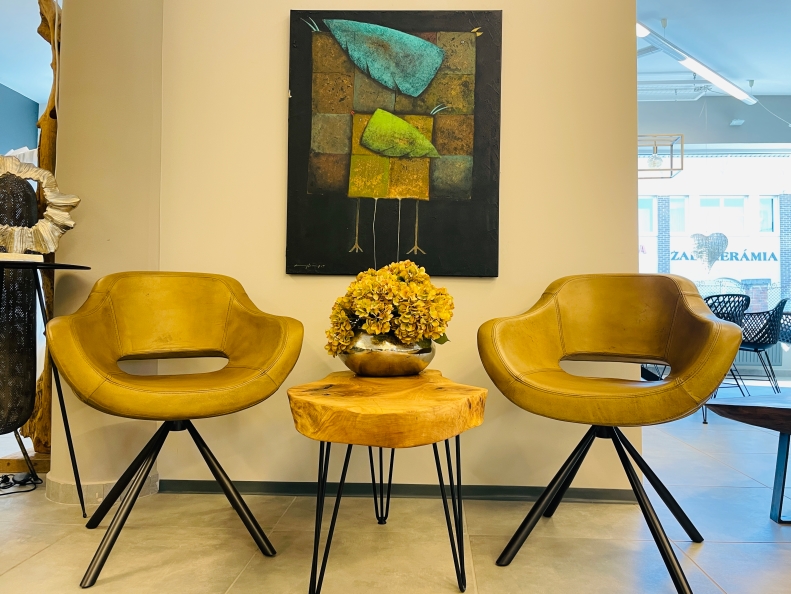 IMG_6511_InPixio Leather armchair in mustard yellow color - Image 5