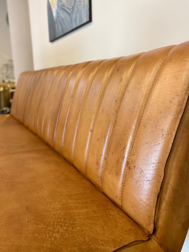 IMG_E6245_InPixio Leather bench with metal legs - Image 3