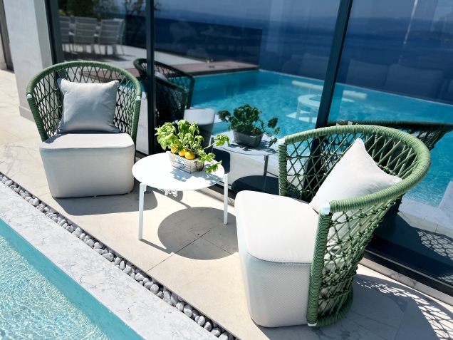 Togo Kerti Fotel szett 3 reszes Premium butor_7_InPixio Togo Armchair Set - 5 pieces garden furniture - Image 4