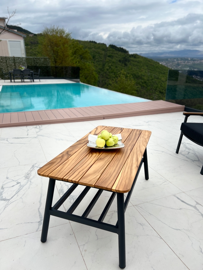 Bogota Alu TEAK Kerti Garnitura_4 Bogota Aluminum Outdoor Lounge Set in Anthracite color- 4 piece garden furniture - Image 12
