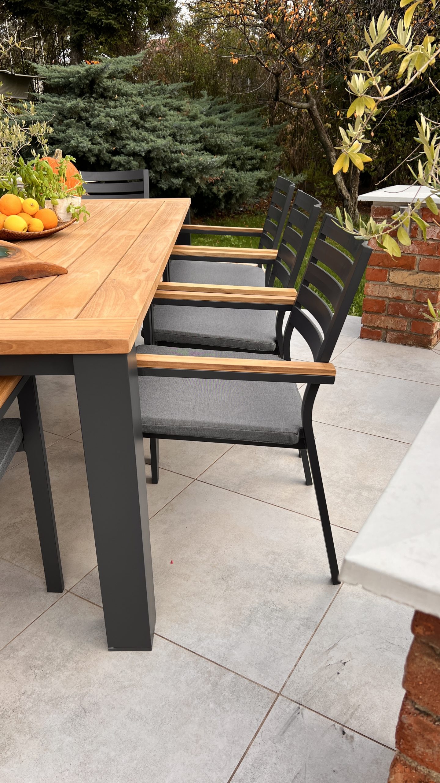 IMG_2242 Tallin Aluminium - TEAK wood dining set - 9 pieces - Image 10
