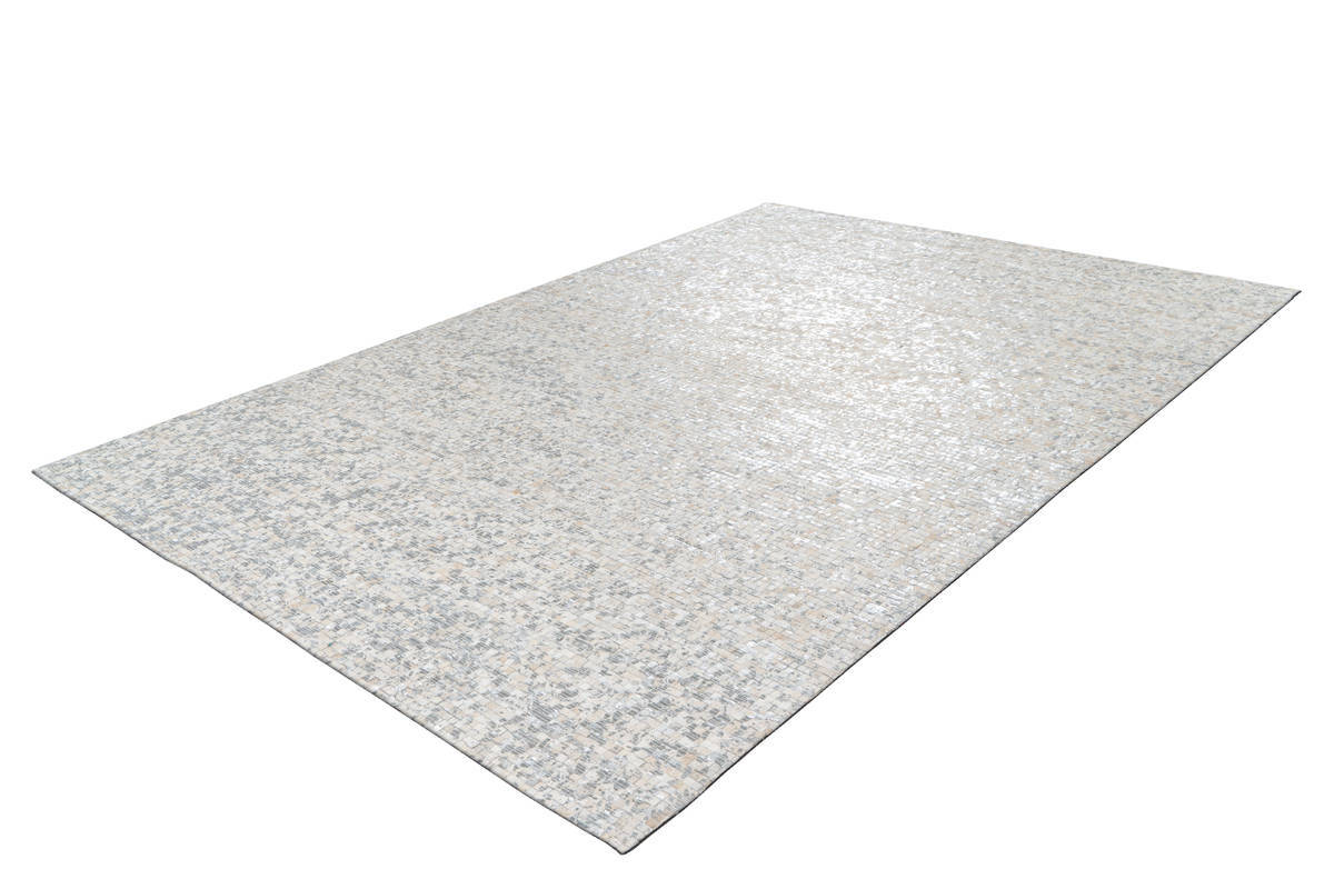 design-teppich-finish-100-weiss-silber_e1_d69c584f-1d28-4f44-b31f-b81b615732e5 Kézzel készített patchwork bőrszőnyeg - Image 5